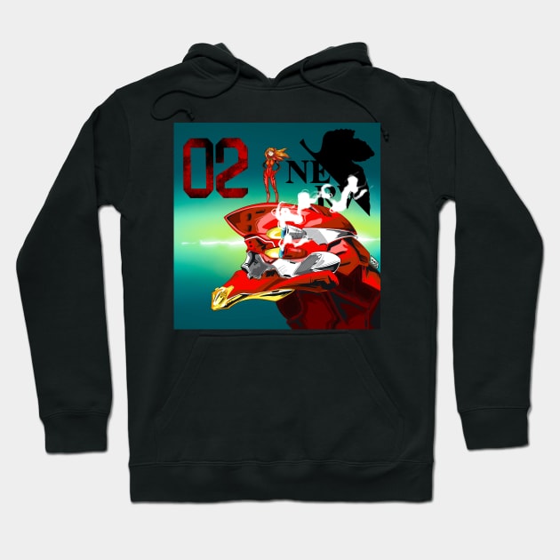 EV 02 Asuka Hoodie by LalART Shop